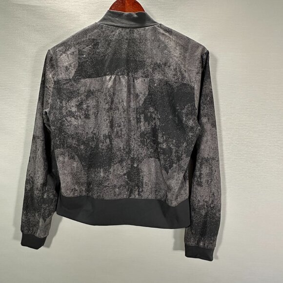 Lucy Jacket Womens Small Full Zip Gray Stretch Pockets Ribbed Cuffs - Picture 8 of 9